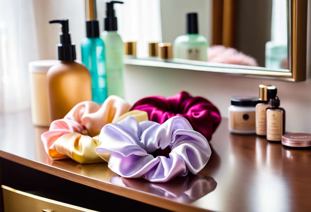 La douceur du scrunchie en soie : un allié pour vos cheveux