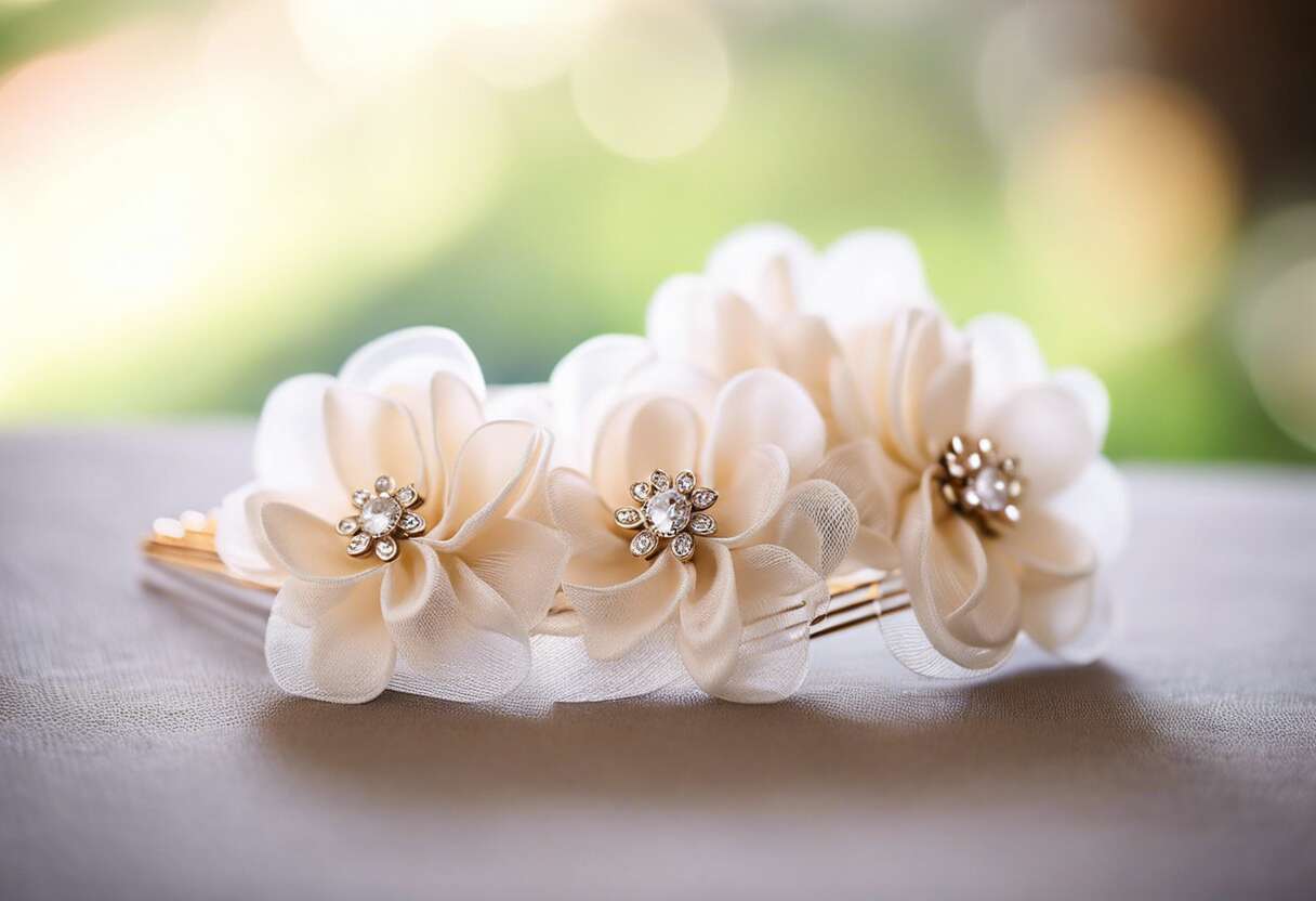L'élégance des pics à chignon fleuris : mariage et cérémonie en beauté