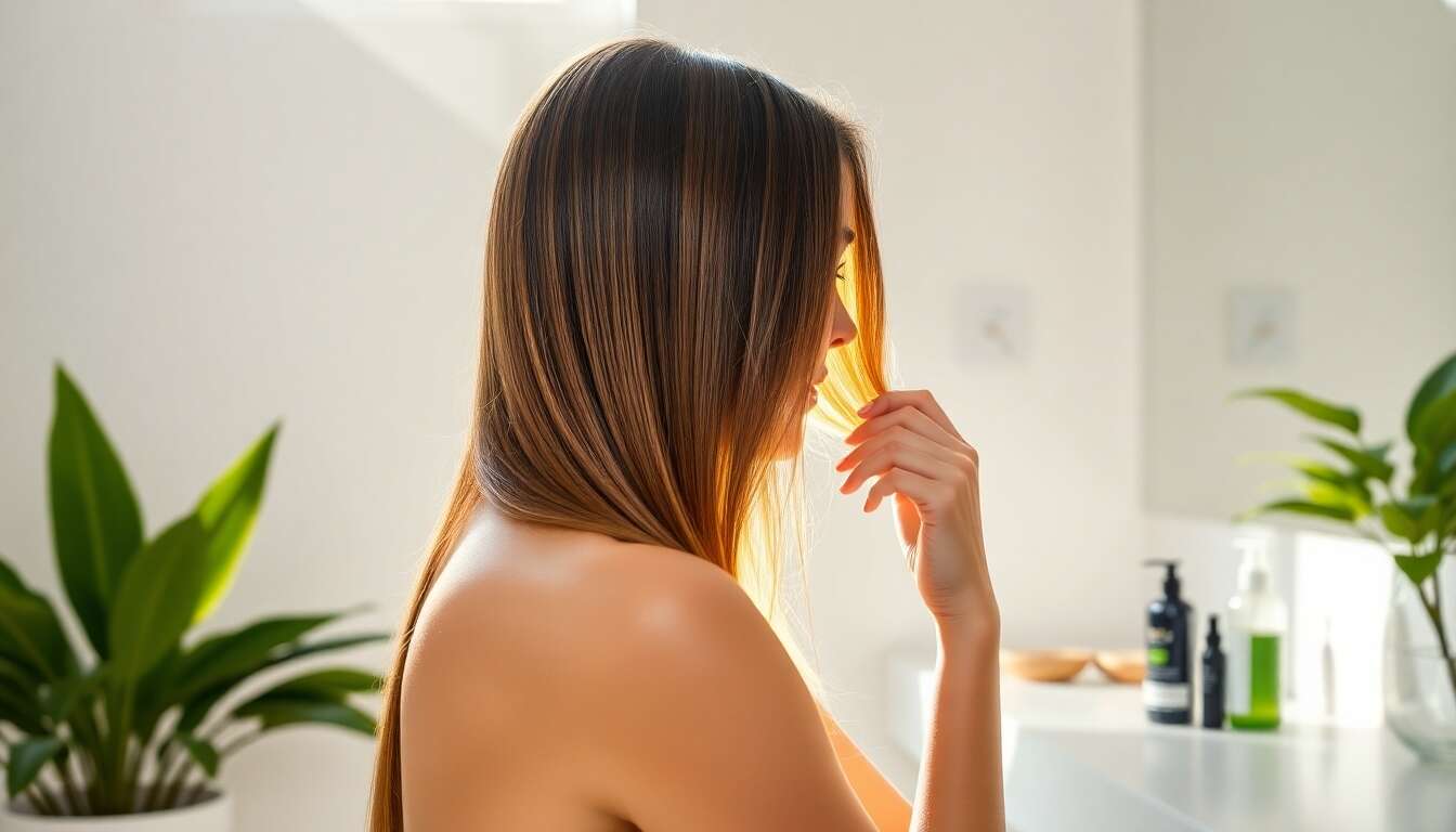 Utiliser un soin sans rinçage pour la brillance