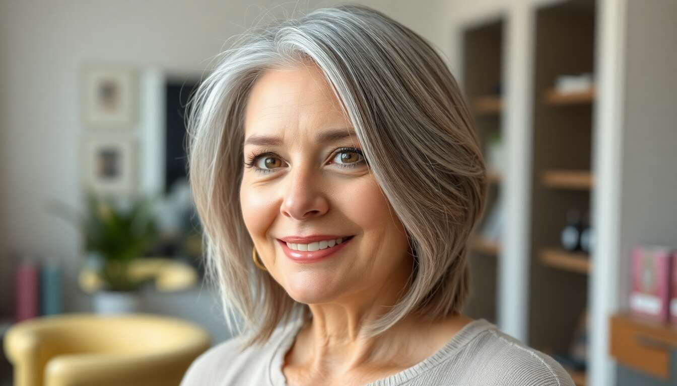 Techniques de coiffage adaptées aux cheveux gris