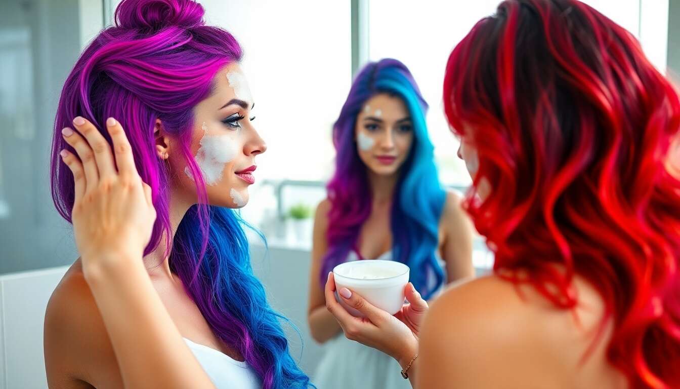 Masques capillaires : secrets de longévité pour teintures vives