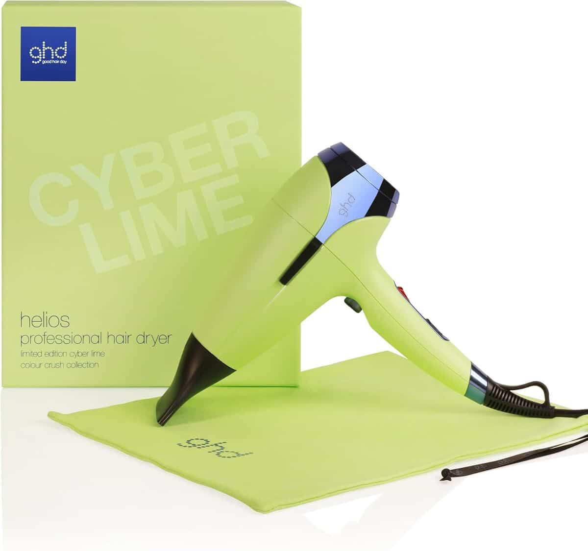 Test du sèche-cheveux professionnel GHD Helios : puissance et style couleur citron vert électrique