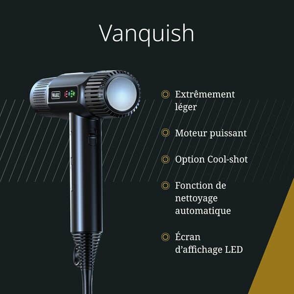 Wahl Vanquish - Sèche-cheveux professionnel - séchage rapide - avec embouts magnétiques et diffuseur
