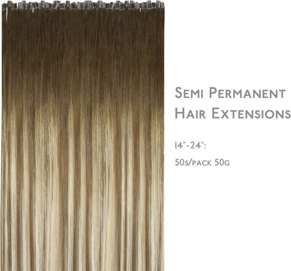 WENNALIFE Extension Cheveux Naturel Keratine, 55cm 50g 50 brins, blond platine. Extensions de cheveux naturels avec des collages de kératine, U Tip Hair, extensions de cheveux naturels invisibles.