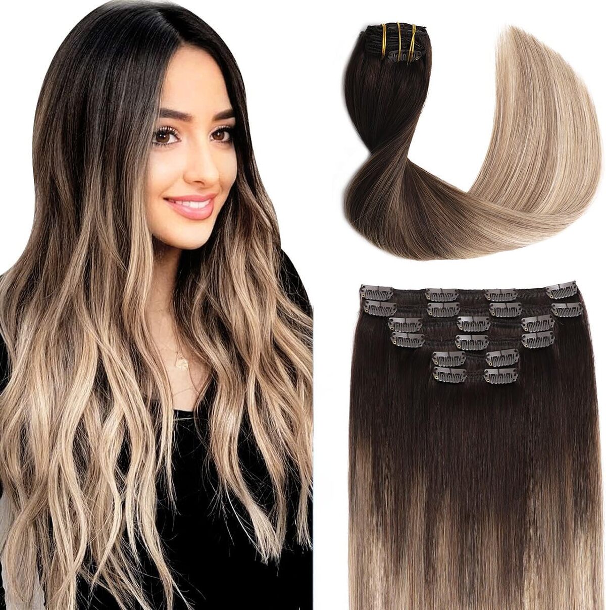 Test : extensions Sindra 50 cm brun à blond cendré