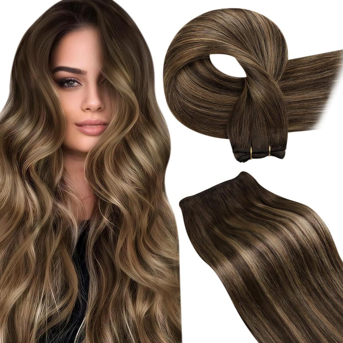 Test : extensions LaaVoo balayage blond 45 cm