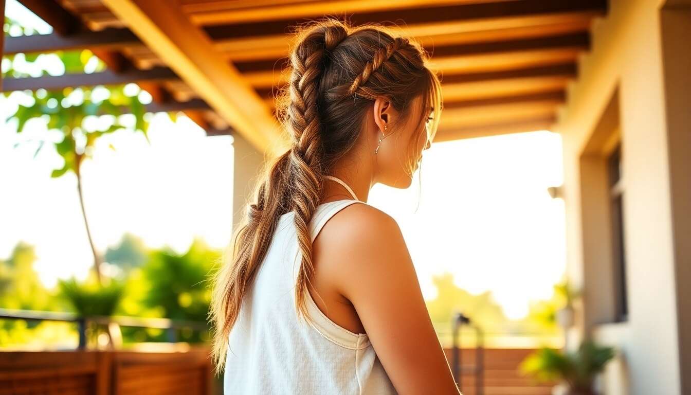 Astuce : cr&eacute;er une queue de cheval avec une fausse tresse