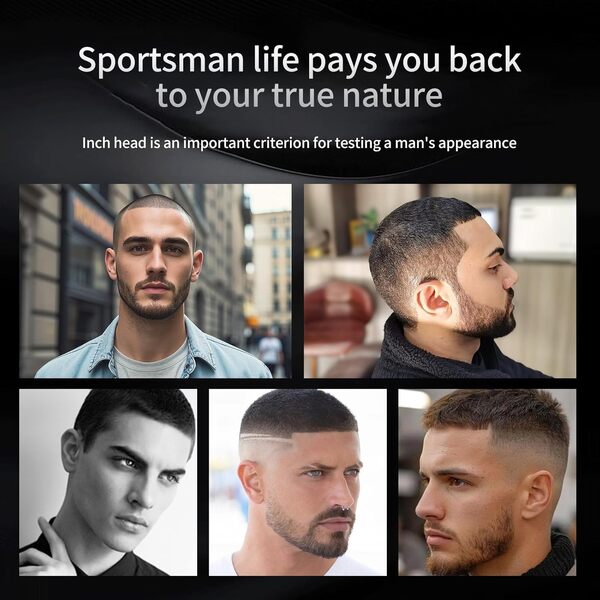 Yinicare Tondeuse à cheveux électrique sans fil pour homme - Kit de toilettage professionnel - Étanche - Pour homme et famille