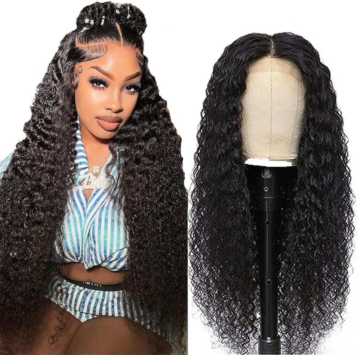 Avis : perruque Lakaisa cheveux naturels ondulés 150 %