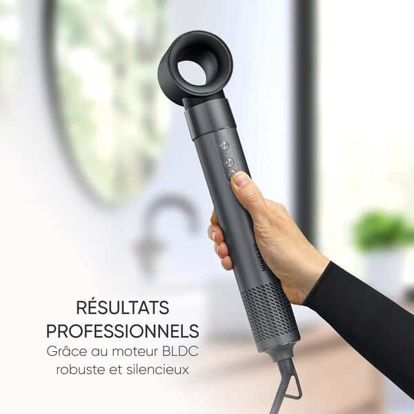 SEVERIN Brosse soufflante Multi Style 5 en 1, Brosse électrique avec 5 accessoires inclus, Sèche-cheveux, 2 brosses rondes, brosse ovale et plate, Technologie ionique, 1 500 W, Noir, WL 0684