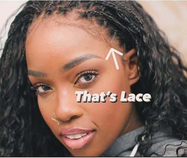 FlowerSeason Perruque bohème tressée HD Full Lace Wig de cheveux humains avec raie carrée sans nœuds pré-pincée avec cheveux de bébé pour femme noire (45,7 cm)