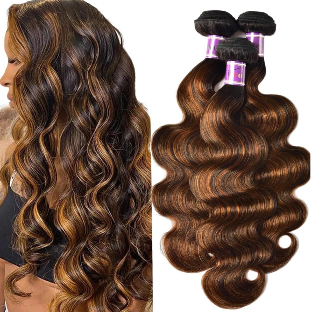 Avis sur les trames de cheveux humains ondulés brésiliens UNICE