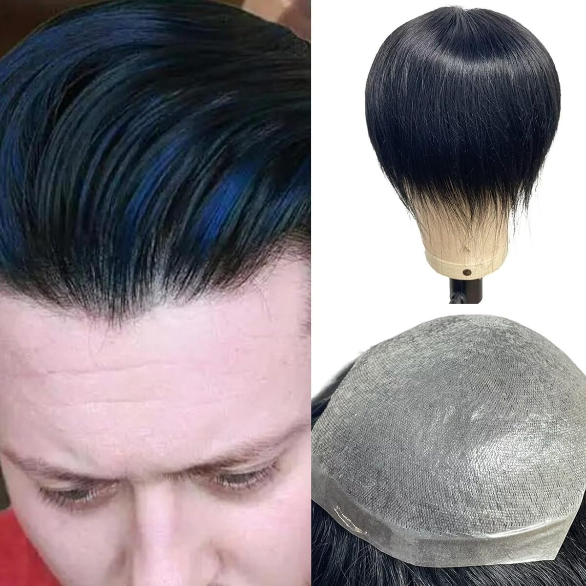 Test : perruque RUNRAYAY pour hommes, cheveux 100 % européens