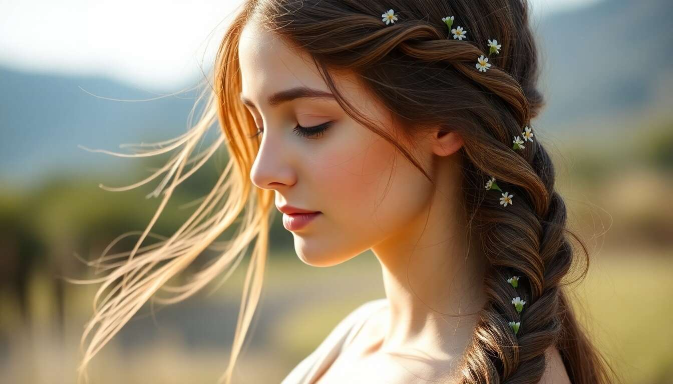 Ajuster la tresse pour un effet boh&egrave;me