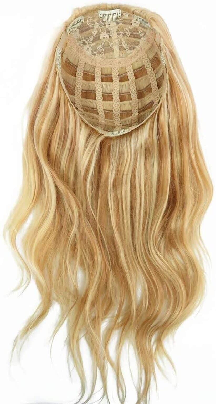 Demi-perruque Lisse Synthétique 60cm Blond Foncé Cuivré - Réf. 014, Taille G27, Neuve