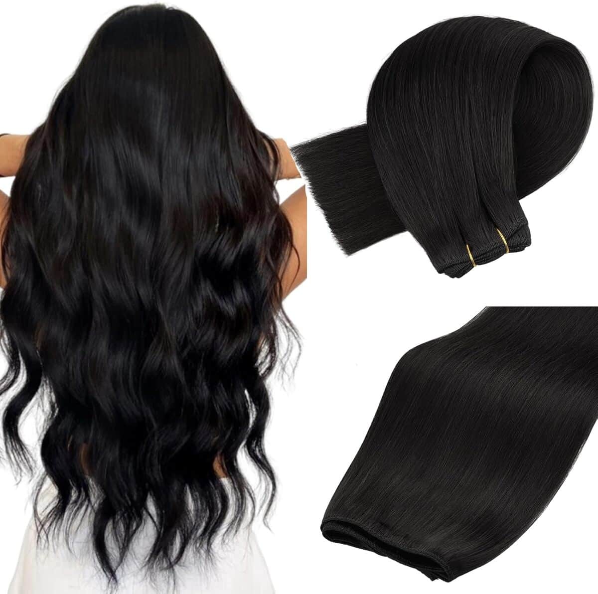 Test : extensions MAXITA cheveux humains - 50 cm noir profond