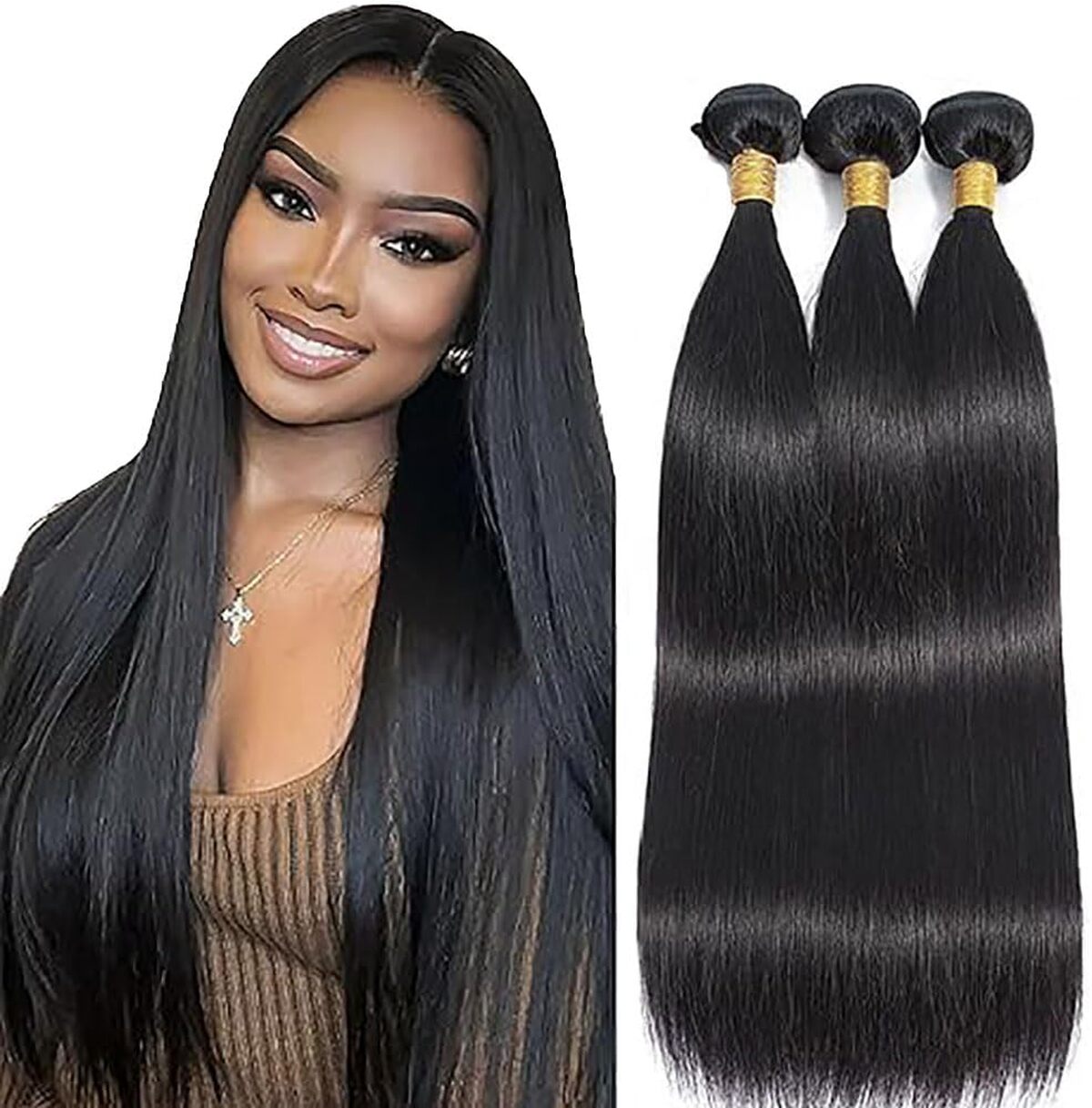 Test extensions cheveux Tuheerst naturel 34 pouces
