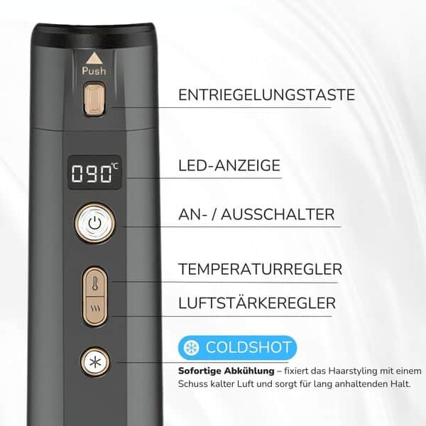 Dripl Airstyler Pro - Multistyler 6 en 1 sans dommages par la chaleur - Sèche-cheveux, curler - Tout-en-un avec air innovant et Coldshot