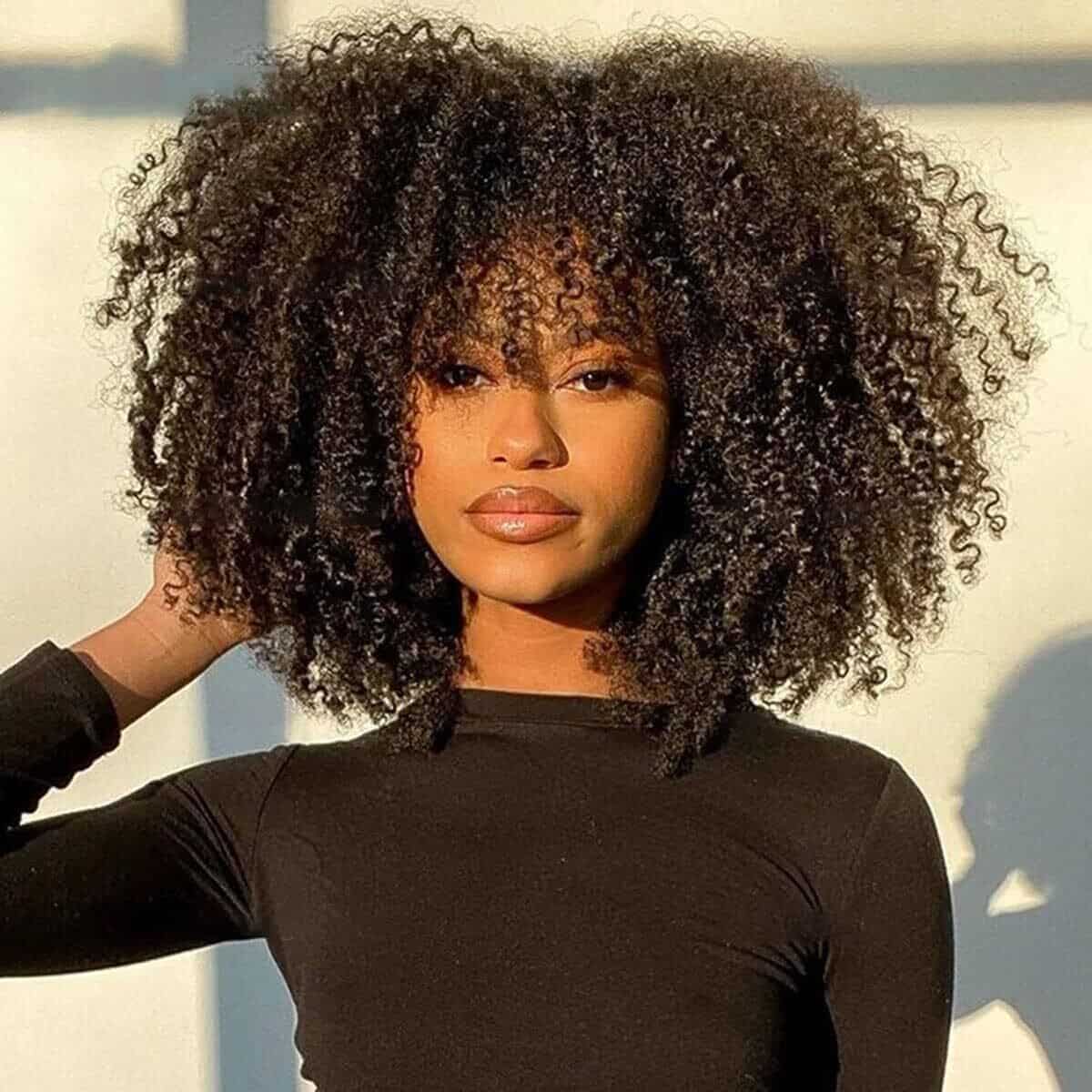Avis : perruques WLDOCA afro crépus avec frange en cheveux humains 250% volumineux