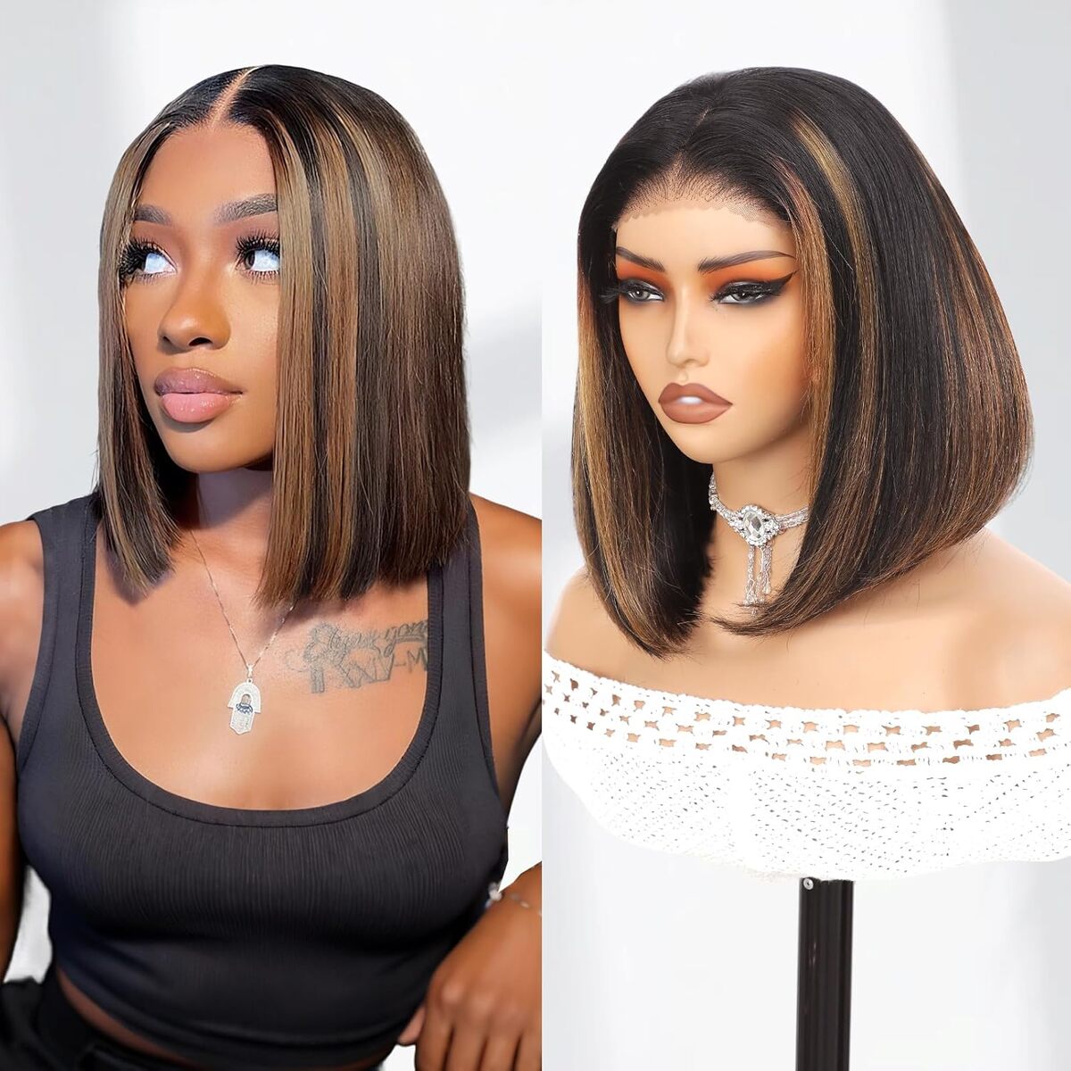 Avis sur la perruque en cheveux naturels Glueless Marron Chocolat 24 pouces