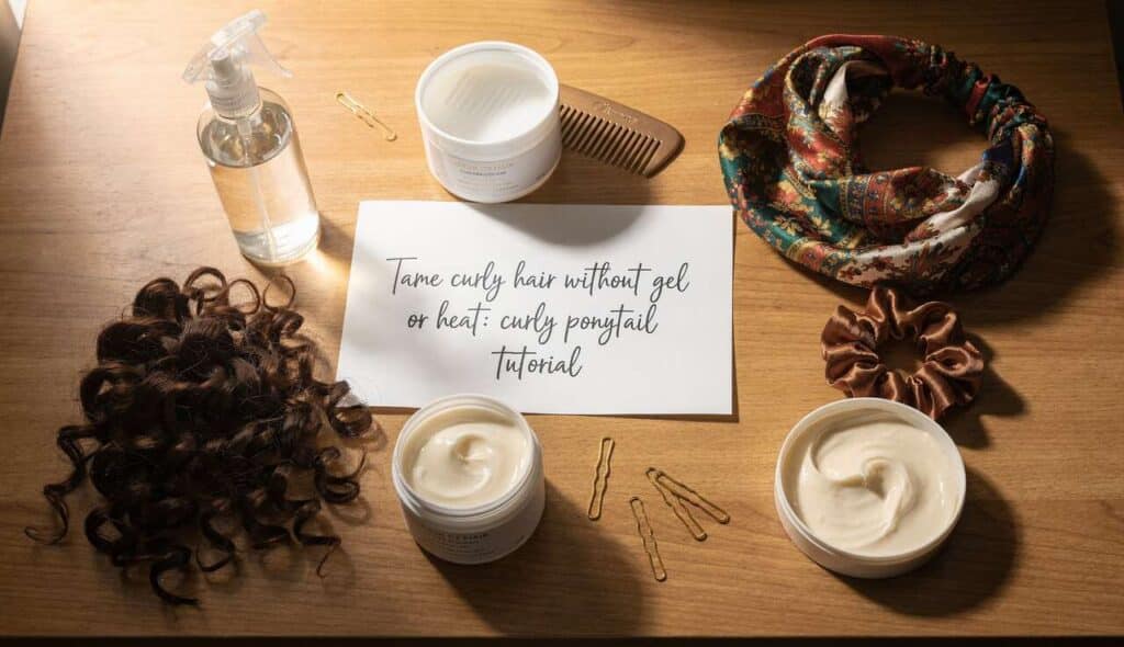 Plaquer des cheveux crépus sans gel ni chaleur : tuto queue de cheval curly