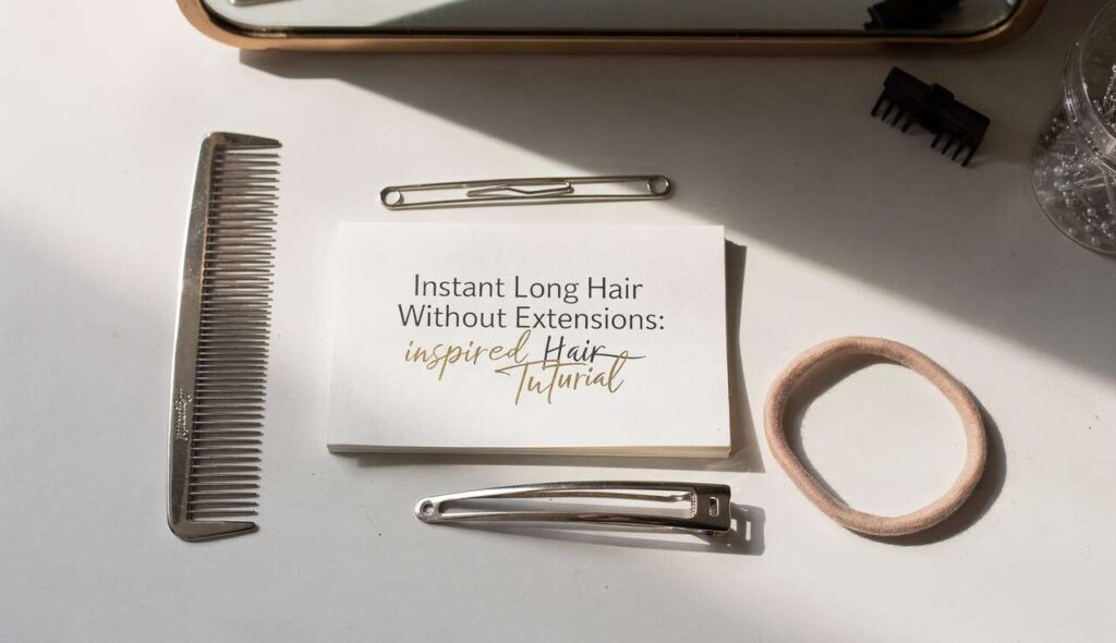 Cheveux longs express sans extensions : tuto coiffure inspiré