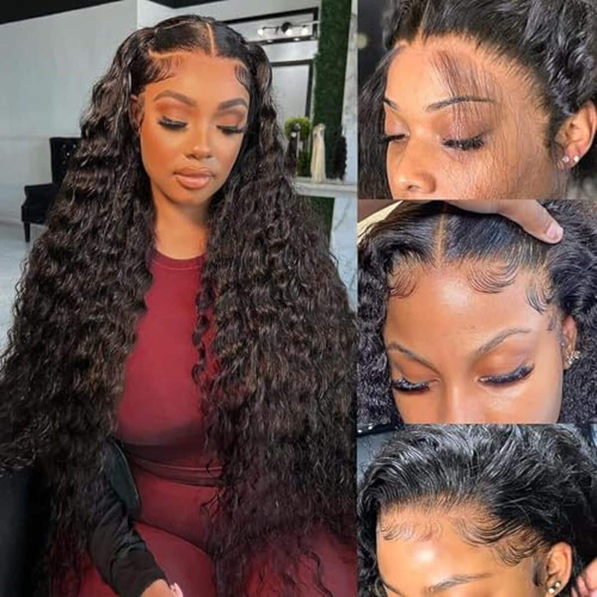 Avis : perruque 13x4 lace wig water wave, 32 pouces