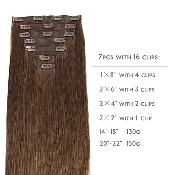 Découvrez notre test complet des extensions à clip WENNALIFE brun chocolat de 55 cm, 150 g : avis, conseils d'utilisation et astuces pour un look glamour et naturel