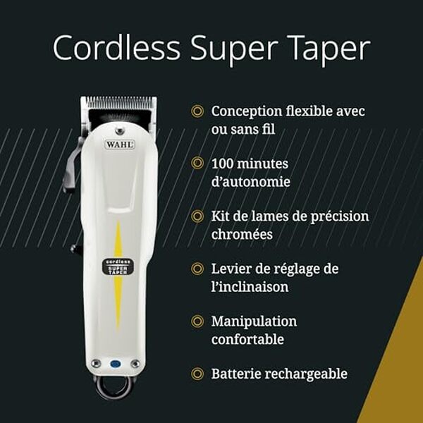 Découvrez notre test complet de la tondeuse Wahl Cordless Super Taper : performance, autonomie et praticité au service de votre coiffure.