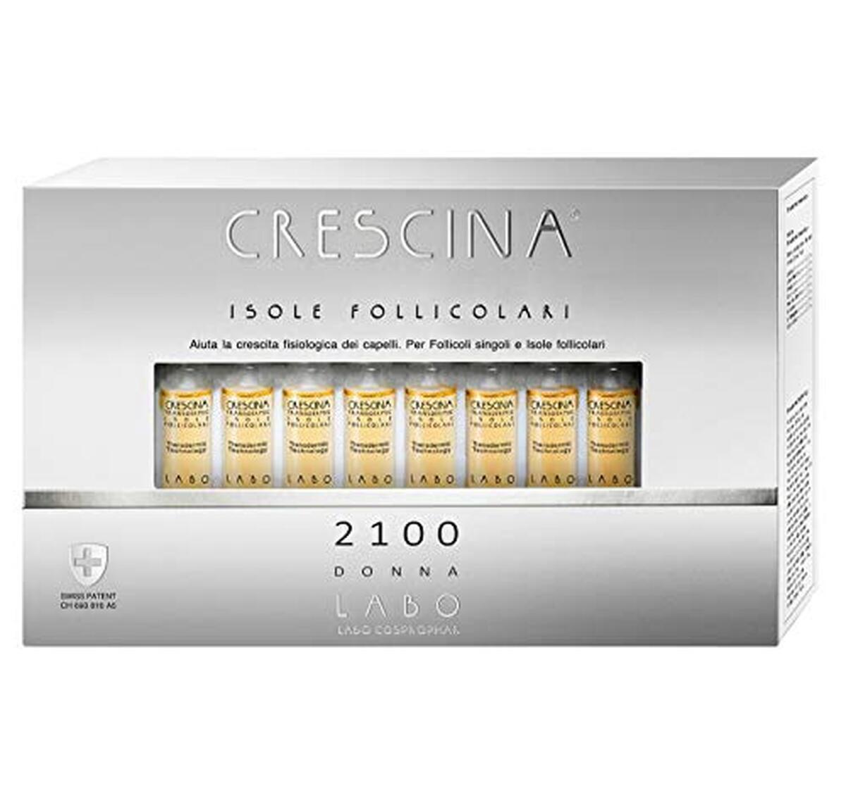 Crescina Traitement Repousse Cheveux Femme 2100 : pack de 20 Ampoules