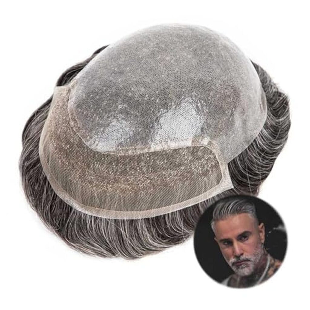 Essai : perruque homme avec French Lace PU et cheveux Remy