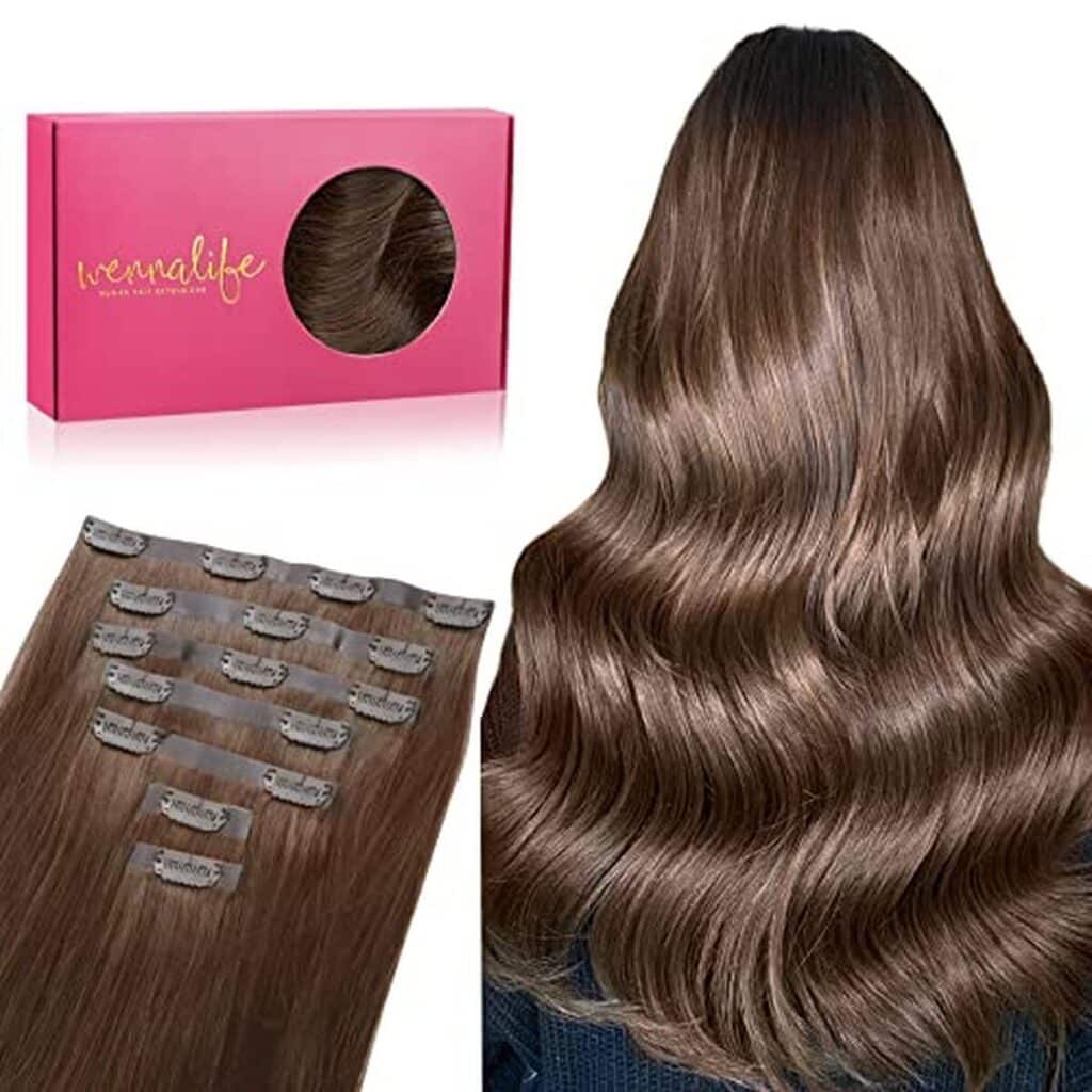 Test : extensions à clip WENNALIFE 55cm brun chocolat 150g