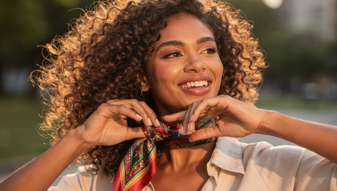 Foulard en cheveux : une touche de couleur