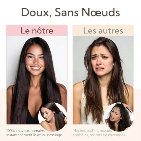 Découvrez notre test des extensions clip 60 cm noir naturel de hotbanana : un allié de choix pour des cheveux longs, volumineux et élégants en un instant. Obtenez la chevelure de vos rêves dès maintenant.