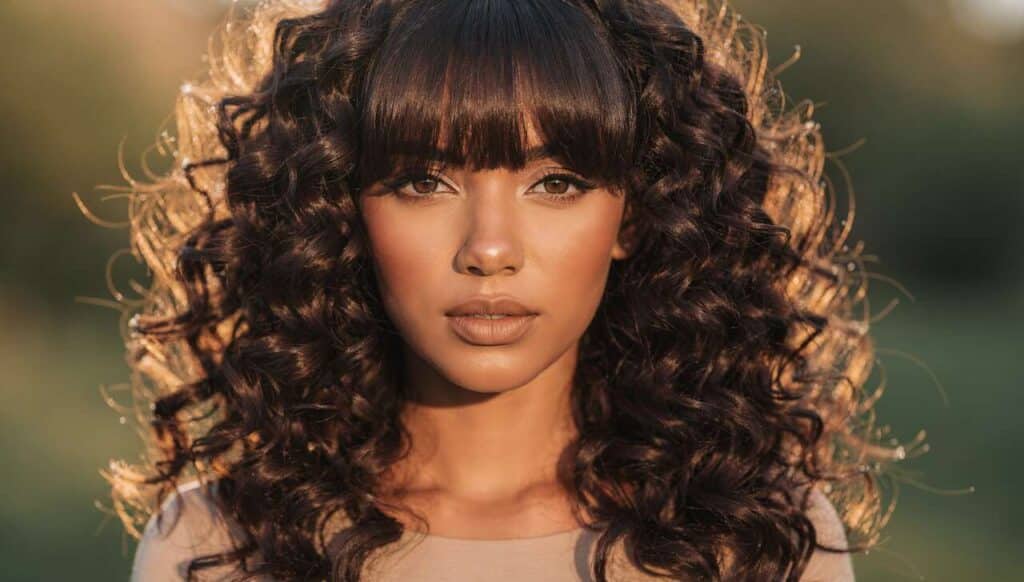 Routine révolutionnaire pour cheveux bouclés et frange
