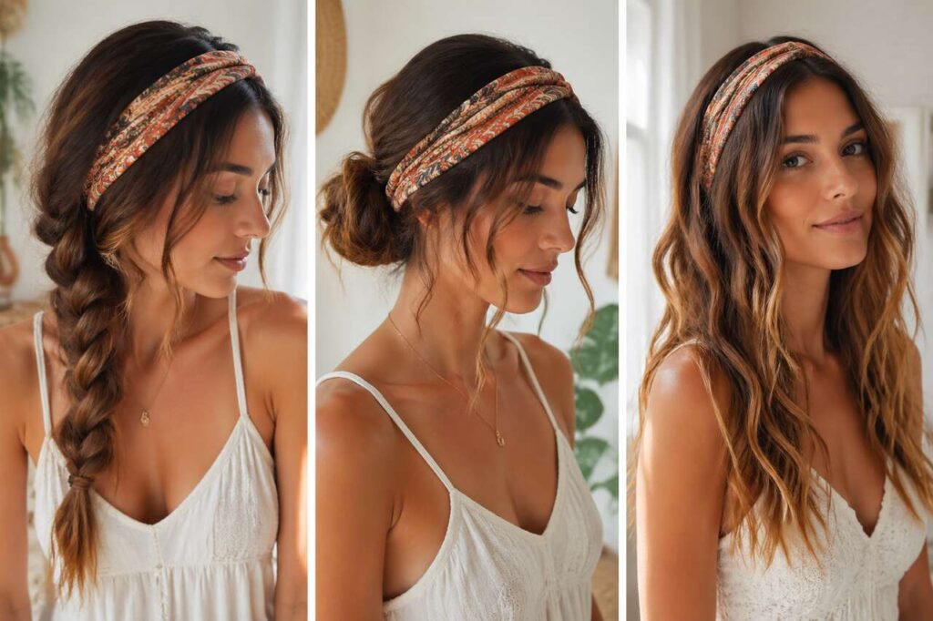 3 coiffures simples avec un headband