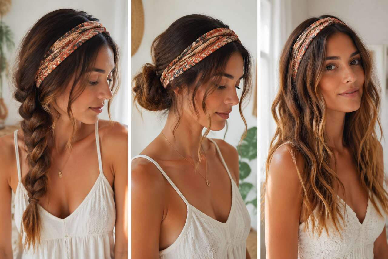 3 coiffures simples avec un headband