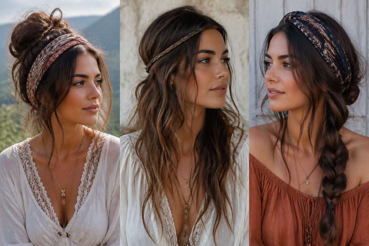 Coiffure bohème pour un look décontracté