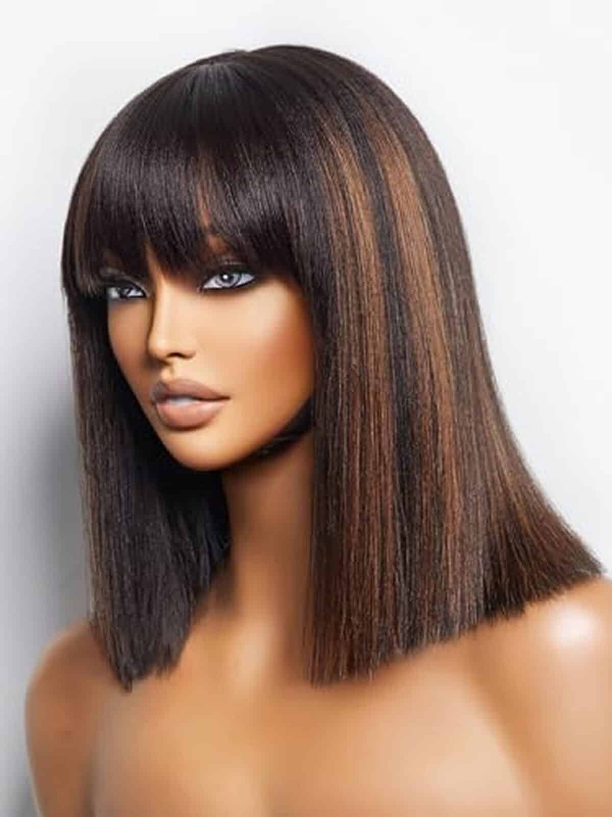 Avis : perruque luvme hair yaki, courte et élégante avec frange