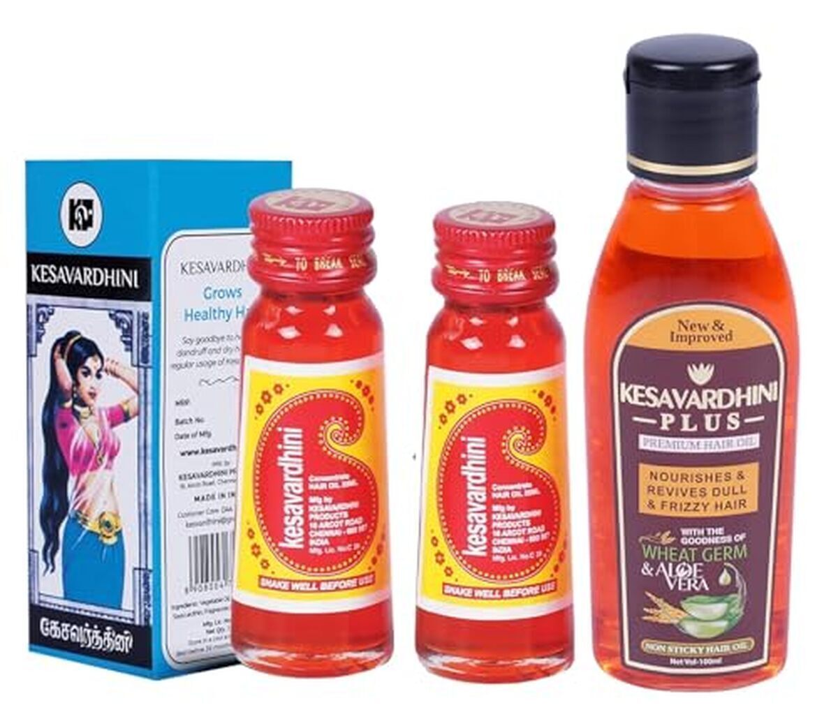 Test : kesavardhini plus concentré et huile capillaire en lot de 2